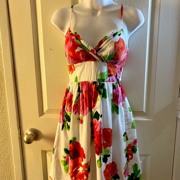 snap Floral Sundress Adjustable Straps - Picture 1 of 7